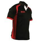 KOOGA JUNIOR RUGBY PANEL TEAMWEAR MATCH/TRAINING SHIRT-BLACK/RED