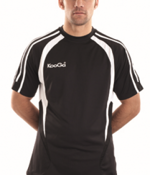 KOOGA PRO TECHNOLOGY TEAMWEAR RUGBY TRAINING/LEISURE TEE BLACK/WHITE