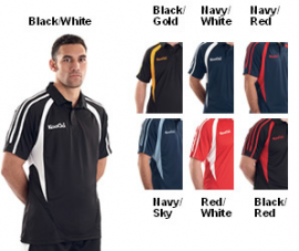 KOOGA PRO TECHNOLOGY TEAMWEAR RUGBY TRAINING/LEISURE POLO BLACK/RED