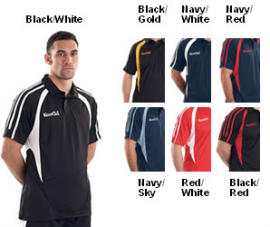 KOOGA  PRO TECHNOLOGY TEAMWEAR RUGBY TRAINING/LEISURE POLO BLACK/RED