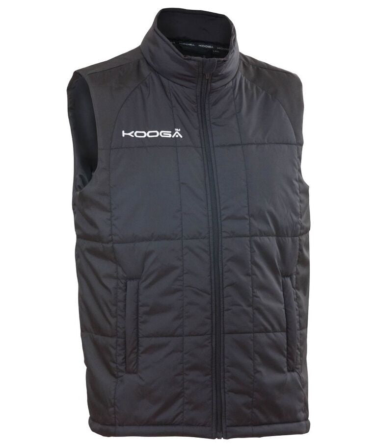 KOOGA MENS ELITE TEAMWEAR OFF FIELD BLACK RUGBY GILLET