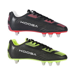 KOOGA BLITZ 2 EIGHT STUD RUGBY BOOT BLACK/FLUO LIME