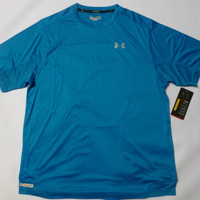 UNDER ARMOUR ETHER FITTED PRINTED S/S RUNNING TEE-ROYAL