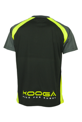 KOOGA MENS TRAINING/OFF FIELD RUGBY POLY PANEL TEE BLACK/VOLT