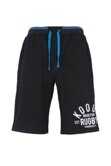 KOOGA MENS TRAINING/OFF FIELD GRAPHIC RUGBY SHORT JOGGERS BLACK/PROCESS BLUE