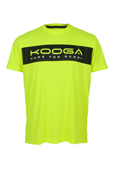 KOOGA LARGE LOGO MENS TRAINING/OFF FIELD RUGBY TEE VOLT/BLACK