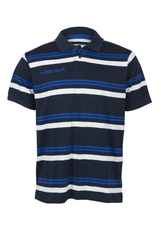 KOOGA YARN DYED MENS TEAMWEAR/OFF FIELD STRIPE RUGBY POLO NAVY