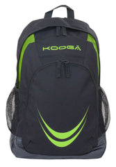 KOOGA ESSENTIALS ADULTS RUGBY BACK PACK BLACK/LIME