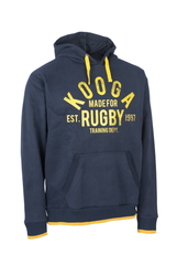 KOOGA MENS GRAPHIC TRAINING/OFF FIELD RUGBY HOODY NAVY/YELLOW